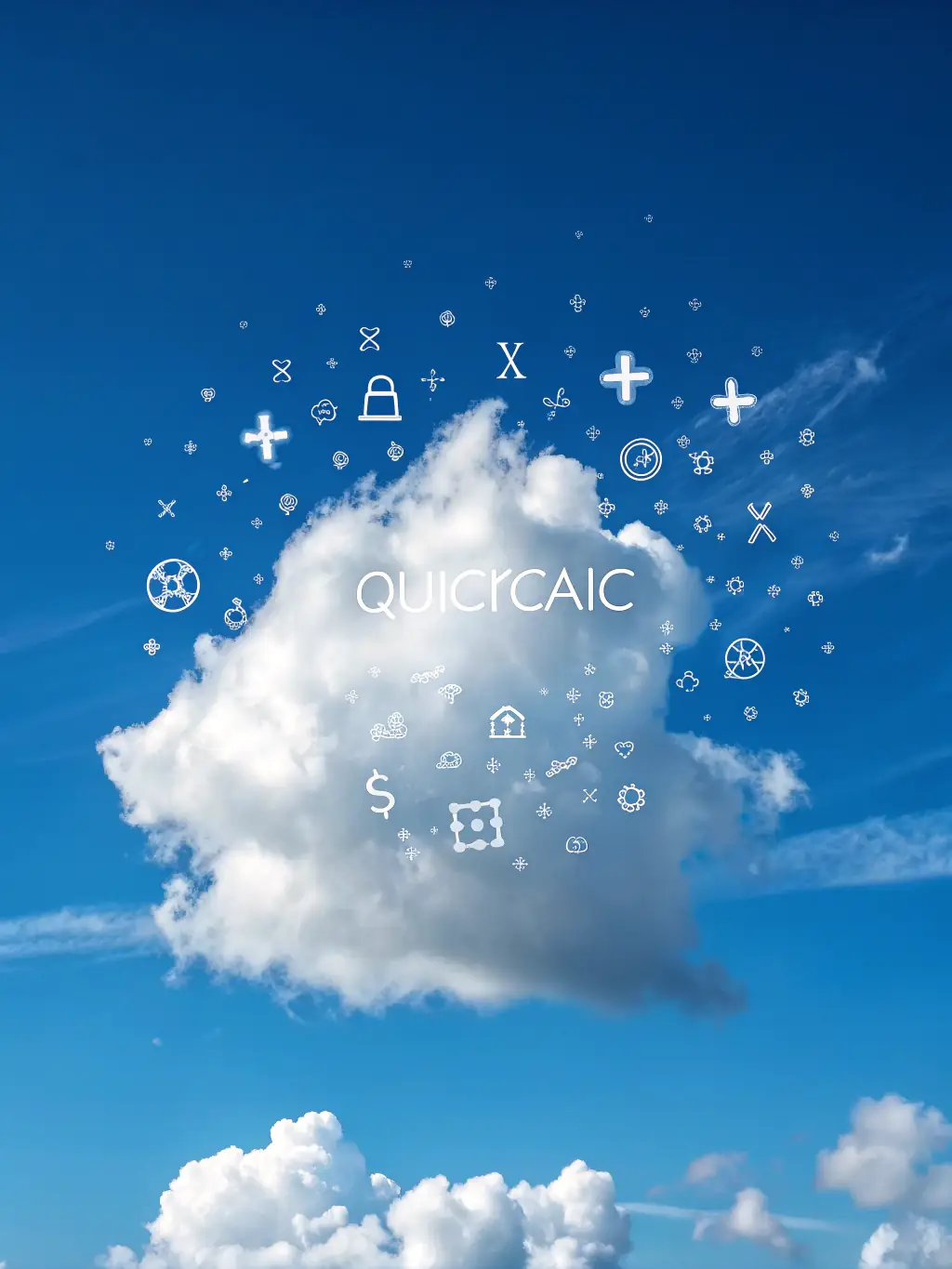 A digital illustration of a cloud with financial charts and graphs emerging from it, representing cloud-based bookkeeping solutions.